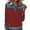 Red, variant on SELONE Collared Sweatshirts for Older Women Denim Patchwork Tops Long Sleeved Casual Shirt Color Block Pullover Black L