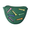 thumbnail image 2 of S SERENABLE Golf Mallet Putter Cover Wear Resistant Easy Cleaning Club Cover Green Semicircle, 2 of 9