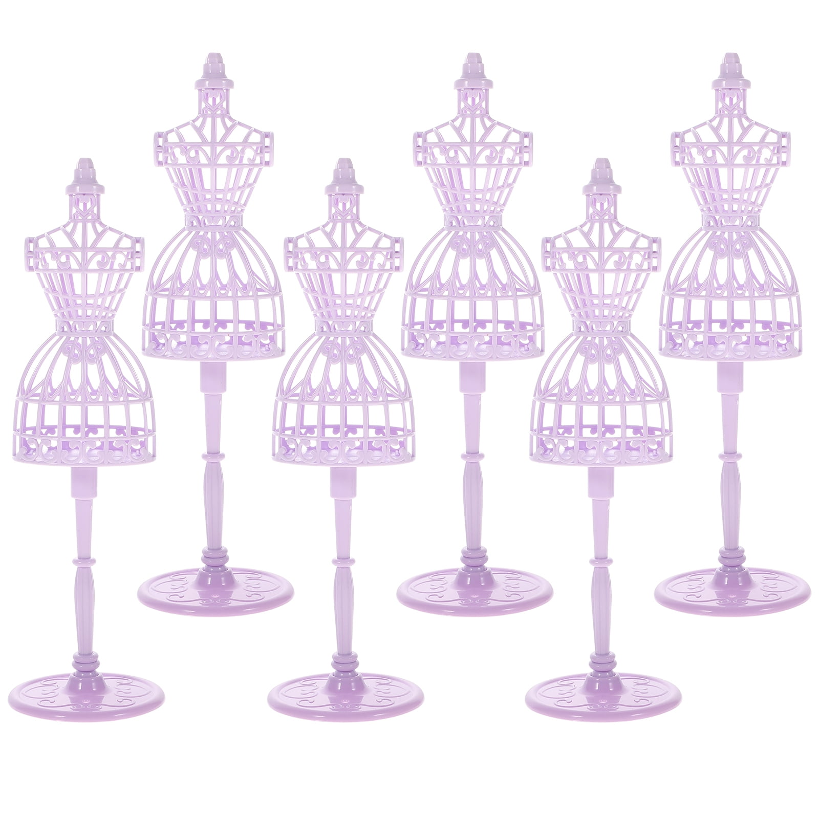 NUOLUX 6pcs Doll Dress Stands Doll Dress Support Holders Mannequin Mini