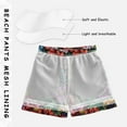thumbnail image 3 of FORMRS Boys Swim Trunks Quick Dry Mesh Liner Boardshorts Sizes XS-XL, Vibrant Flowers Pattern, 3 of 7