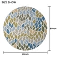 thumbnail image 6 of Blue Leaf and Vine Pattern Round Tablecloth 60"x60",Wrinkle Wipeable Table Cloth for Kitchen Dining Room Picnic Patio Party, 6 of 6
