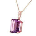 thumbnail image 2 of Galaxy Gold GG 14K Rose Gold 6.5 Carat Emerald and Amethyst Pendant Necklace - May Birthstone - Abundance & Joy - 16" to 24" - Fine Jewelry for Women, 2 of 3