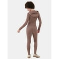 thumbnail image 2 of No Boundaries Seamless Zip Front Hoodie and Leggings Set, 2-Piece, Women's, 2 of 4