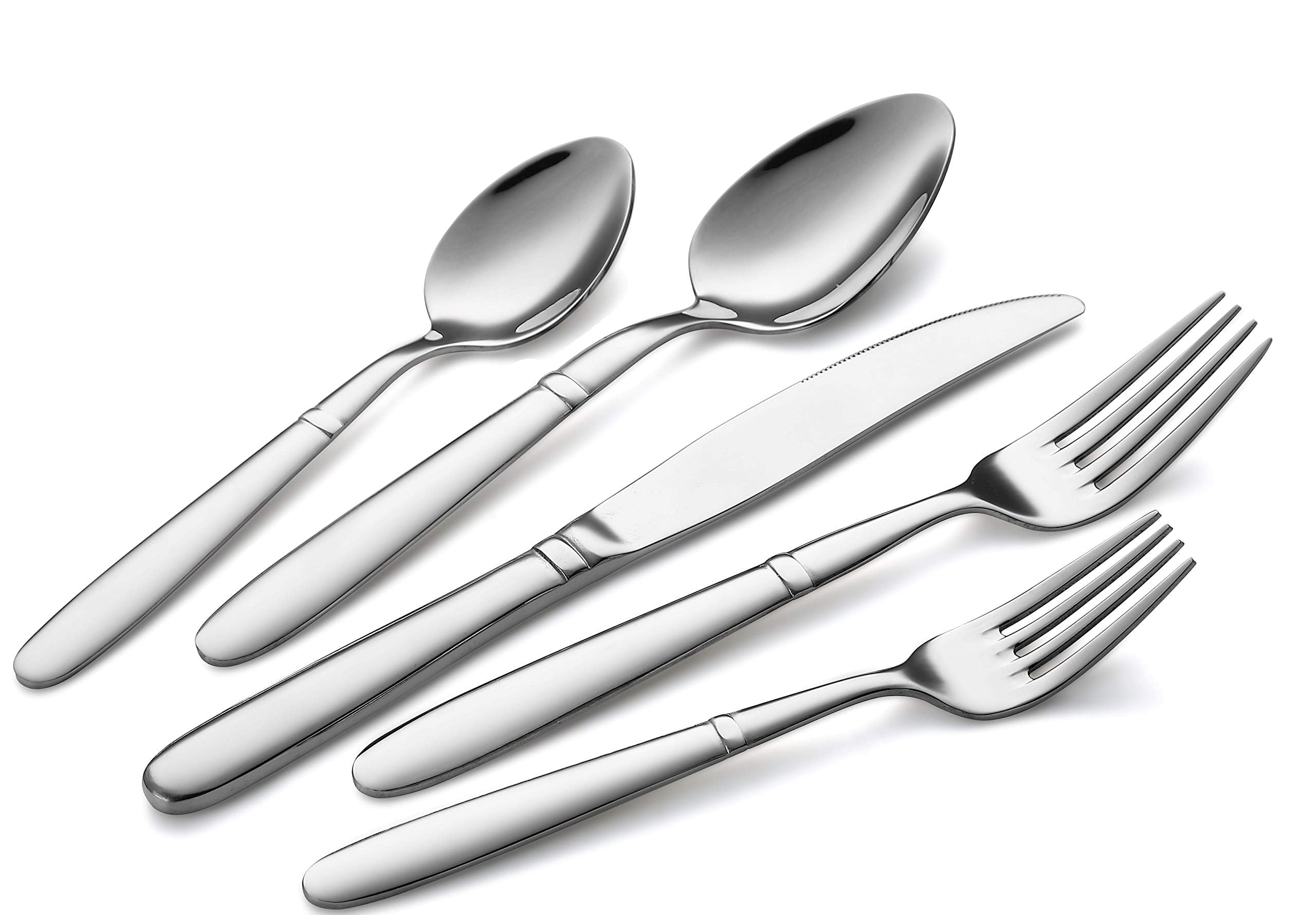 Bruntmor, CRUX Sterling Quality Silverware Royal 45 Piece Flatware