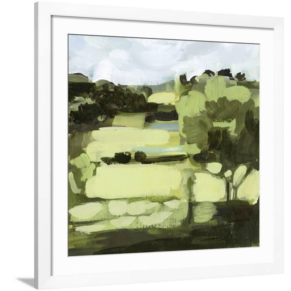 Art.com Verdant Daze I Art Print by Victoria Borges, White Frame Wall Art, 38" x 38"