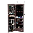 thumbnail image 2 of Aukfa Jewelry Cabinet with Mirror - Integrated Led Light – Brown, 2 of 8