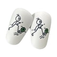 thumbnail image 3 of 1 par de mini espinilleras de fútbol, espinilleras compactas para entrenamiento de fútbol para niños Verde, 3 of 8