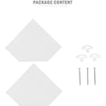 thumbnail image 4 of WELLAND 7-Inch Floating Corner Shelves Wall Mounted Shelves Display Rack, 7" W x 7"D x 0.6"H, Set of 2, White, 4 of 7