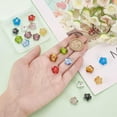 thumbnail image 5 of 20pcs Flower Glass Beads 10 Colors Lampwork Spacer Beads Handmade Loose Beads Crystal Beads, 5 of 6