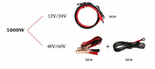 SHANNA Power Inverter 4000W DC12V/24V/48V to AC 110V Pure Sine Wave Solar Converter For Home RV Truck Outdoor Camping