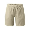 thumbnail image 4 of Women Elastic Summer Casual Shorts Shorts And High Solid Waist Women's Shorts, 4 of 5