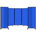 thumbnail image 1 of Versare Polycarbonate Room Divider 360 Portable Wall Partition | Freestanding Office Dividers | Locking Wheels | Privacy Screen Panels - 14' x 6'10" Blue Thermoplastic Polymer, 1 of 5