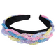 thumbnail image 1 of Diadema de lentejuelas de Color caramelo con diamantes de imitación, diadema brillante colorida, accesorios para el cabello trenzados de lujo para mujer Adepaton CPB-DE-LYY984-1, 1 of 5