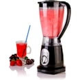thumbnail image 2 of Ovente Electric Professional 50 Ounce Countertop Blender for Frozen Drinks Shakes & Smoothies, 400 Watt BPA-Free Juice Mixer Ice Crusher with Stainless Steel Blades & Removable Top Cap, Black BLH1602B, 2 of 7