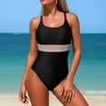 thumbnail image 5 of Odbmxy One Piece Bathing Suits for Women Plus Size Racerback Summer Swimsuits for Women Tummy Control Black Bikinis, 5 of 6