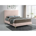 thumbnail image 3 of Meridian Furniture Geri Pink Velvet Queen Bed with Gold and Chrome Legs Included, 3 of 16