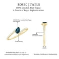 thumbnail image 5 of Rosec Jewels Natural London Blue Topaz Promise Ring for Women - AAA Quality Blue Topaz and Diamond Ring - Ready to Gift, 18K Yellow Gold, US 11.50, 5 of 6