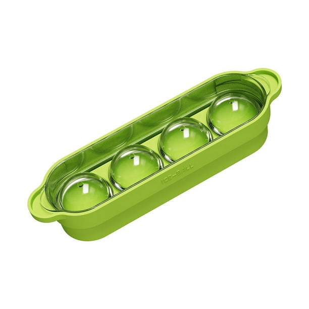 Molde de bola de hielo, 4 rejillas, molde de cubitos de hielo, reutilizable, para el hogar, suministros para fiestas (verde) Tmvgtek Libre de BPA