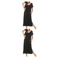 thumbnail image 4 of Camisón Minnieouse para mujer de seda manga corta L 2Conjunto negro, 4 of 6