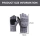 thumbnail image 2 of Guantes de lana con aislamiento térmico sin dedos para mensajes de texto para mujeres y hombres, guantes convertibles de punto cálidos de invierno con solapa, 2 of 6