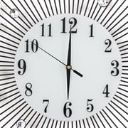 Anqidi 24 Modern Luxury Large Wall Clock, Round Diamond Non-Ticking Silent Decorative Clock for Living Room Office