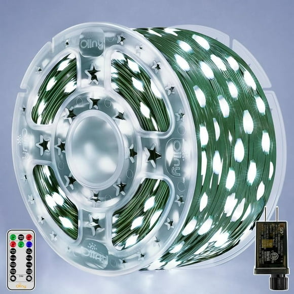 Luces navideñas Ollny, 393 pies, 1200 LED, IP67, impermeables