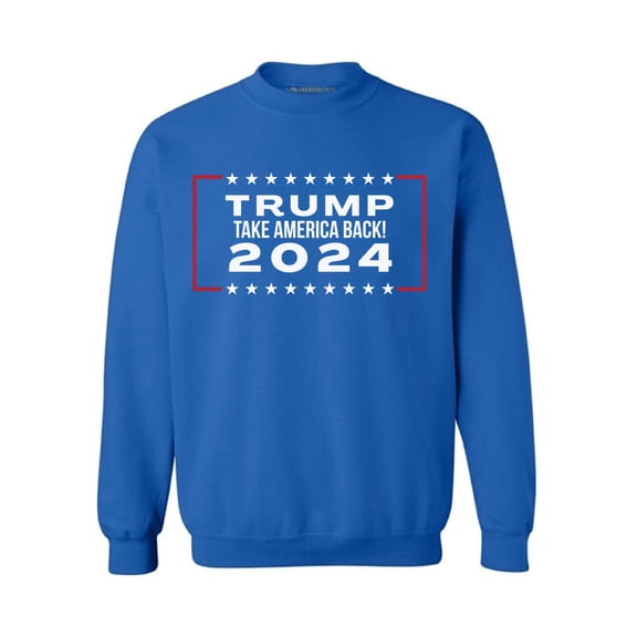 Awkward Styles Trump 2024 Take America Back USA Flag Unisex Sweatshirt Mr President for Him Her Crewneck Republican Political Sweater Donald Trump Gifts Mens Ladies
