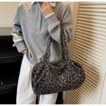 thumbnail image 5 of KKLDOGS Leopard Print Canvas Duffle Bag, Large Capacity Casual Weekender Shoulder Handbag for Travel & Daily Use, 5 of 5