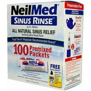 NeilMed Sinus Rinse Premixed Refill Packets 100 Each (Pack of 6)