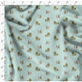 thumbnail image 4 of Soimoi Green Silk Fabric Tree & Animals Dots Decor Fabric Printed Yard 42 Inch Wide, 4 of 5