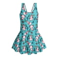 thumbnail image 4 of Uourmeti Cartoon Axolotl Print Girls' One Piece Swim Dress - Sleeveless Skirted Bathing Suit with Built-in Liner, Quick Dry for Beach Pool Vacation, 4 of 8