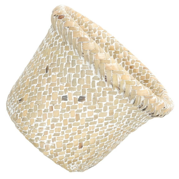 Raindrops Vintage Woven Bucket Wastepaper Bin Woven Trash Can Laundry Basket Home Woven Basket