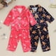 thumbnail image 2 of Lioraitiin-Conjunto de pijamas navideños para niños y niñas, ropa de dormir de 2 piezas, de manga larga, con alce y pantalones largos, 2 of 4