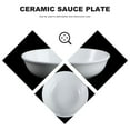 thumbnail image 6 of ONAPARTER 4Pcs Sauce Dipping Bowl Ceramic Appetizer Dish Round Serving Tray Restuarant Supplies for Nuts Salmon Sushi Appetizer 3 Inch （White）, 6 of 6