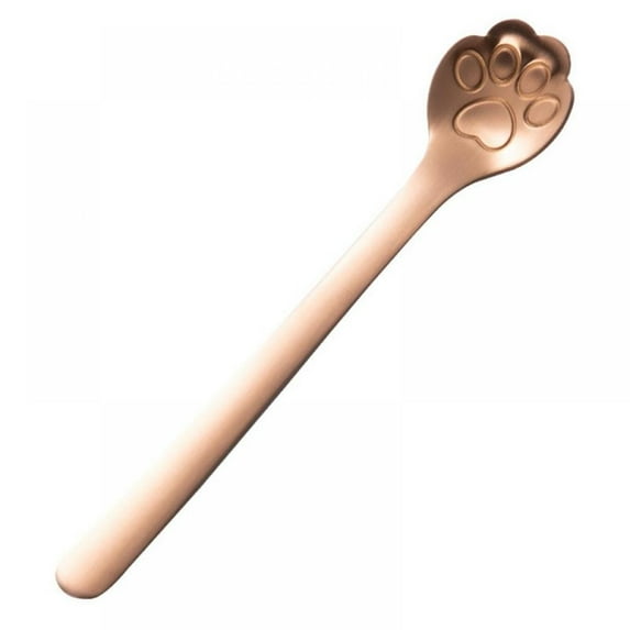 Dragonus Cat Paw Stainless Steel Teaspoon,Hollow Out Coffee Spoons Ice Cream Spoons 5.9"