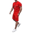 thumbnail image 2 of Los Angeles Graphic Short Sets for Men Crewneck T Shirt and Shorts 2 Piece Matching Set Mens Summer Outfits, 2 of 4