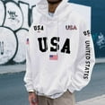 thumbnail image 2 of CONZONE Mens Hoodies Usa Flag Letter Graphic Lined Hoodie for Men Long Sleeve Pullover Hooded Sweatshirt Soft Fall Winter Sweatshirts With Pocket, 2 of 4