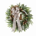 thumbnail image 2 of Simulation Bow Bells Wall Hanging Wreath Christmas Wall Hanging Decoration Door Hanging, 2 of 6
