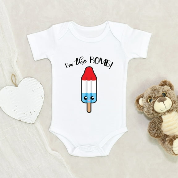 US Independence Clothes - I'm Bomb Baby Clothes - Funny Popsicle Baby Clothes - Independence Day Clothes