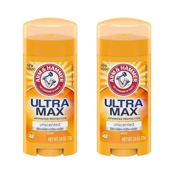 ULTRAMAX Anti-Perspirant Deodorant Solid Unscented 2.60 oz Pack of 2