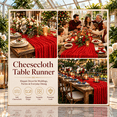 10PCS*10FT Red Cheesecloth Table Runner, 22 x 120 Inch Gauze for Events ...