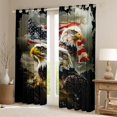 thumbnail image 2 of Castle Fairy Safari Eagle Black Out Curtains for Boys Girls,USA Flag Curtains Pack of 2 (42x63 Each),Vintage Aesthetic Bedroom Curtains,Super Cozy Room Decor, 2 of 6