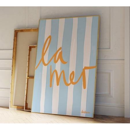 La Mer French Ocean Line Poster, Unframed Size 8x12