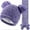 B-Purple, variant on Kids Winter Hat Scarf Set, Toddler Children Knit Warm Beanie Scarf Set Soft Thermal Cap Neck Warmer Scarf with Pom Balls for 1-5 Years Old