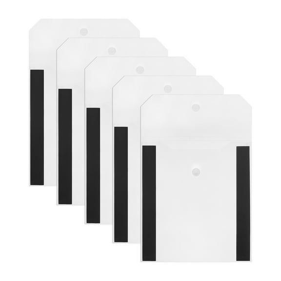Uxcell 4.7" x 3.5" Magnetic Sign Holder, 5 Pcs, Vertical Document Bag