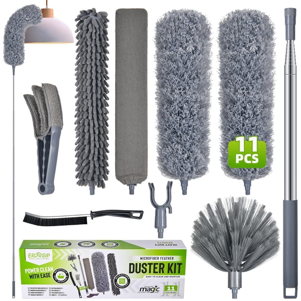 Kit de limpieza ERAGIP, plumero extensible de 30 a 100 pulgadas