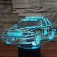 thumbnail image 5 of YSITIAN Police Car 3D LED Night Light Table Desk Optical Illusion Lamps 7 Color Change Acrylic Touch Switch Room Decor YT05-211, 5 of 8