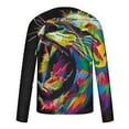 thumbnail image 5 of TIMIFIS T-Shirt pour Homme Classique Incontournable Chemises pour Hommes Hauts Décontractés Col Rond Chandail à Enfiler Manches Longues T-Shirt Hauts Été Vêtements Confortables Vintage T-Shirt à Imprimé Graphique - Multicolore Automne P, 5 of 5