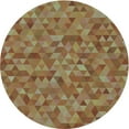 thumbnail image 1 of Ahgly Company Machine Washable Indoor Round Transitional Mahogany Brown Area Rugs, 7' Round, 1 of 7
