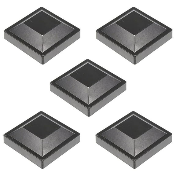 3" x 3" Square Black Aluminum Post for Aluminum Fence Posts | Black Post (5 Pack)